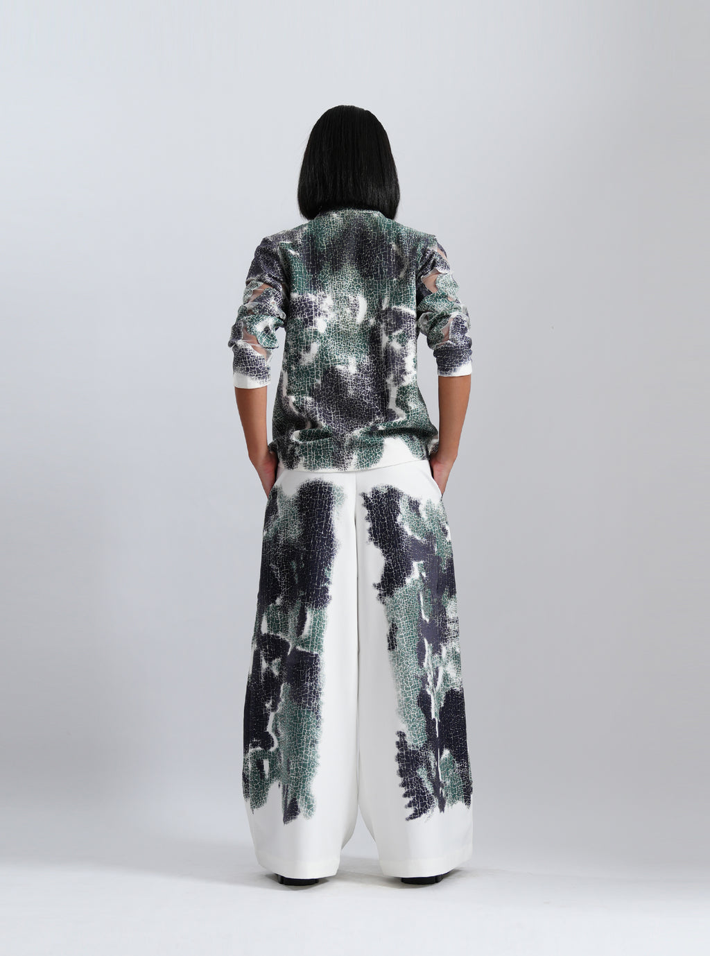 Abstract Print Tailored Blazer