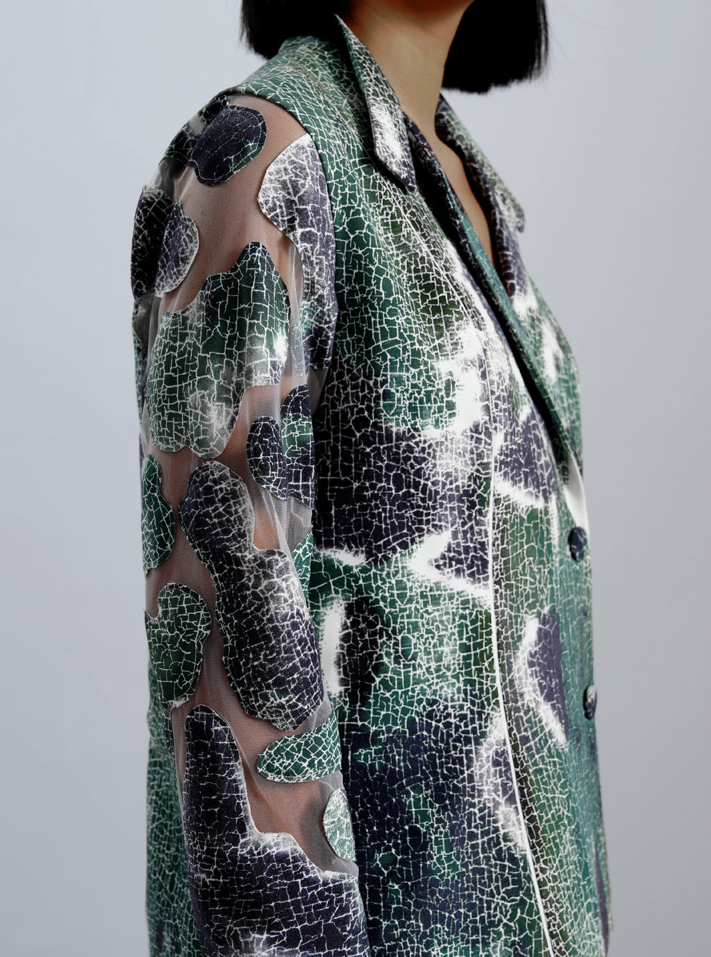 Abstract Print Tailored Blazer