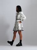 Ivory Floral Print Mini Dress