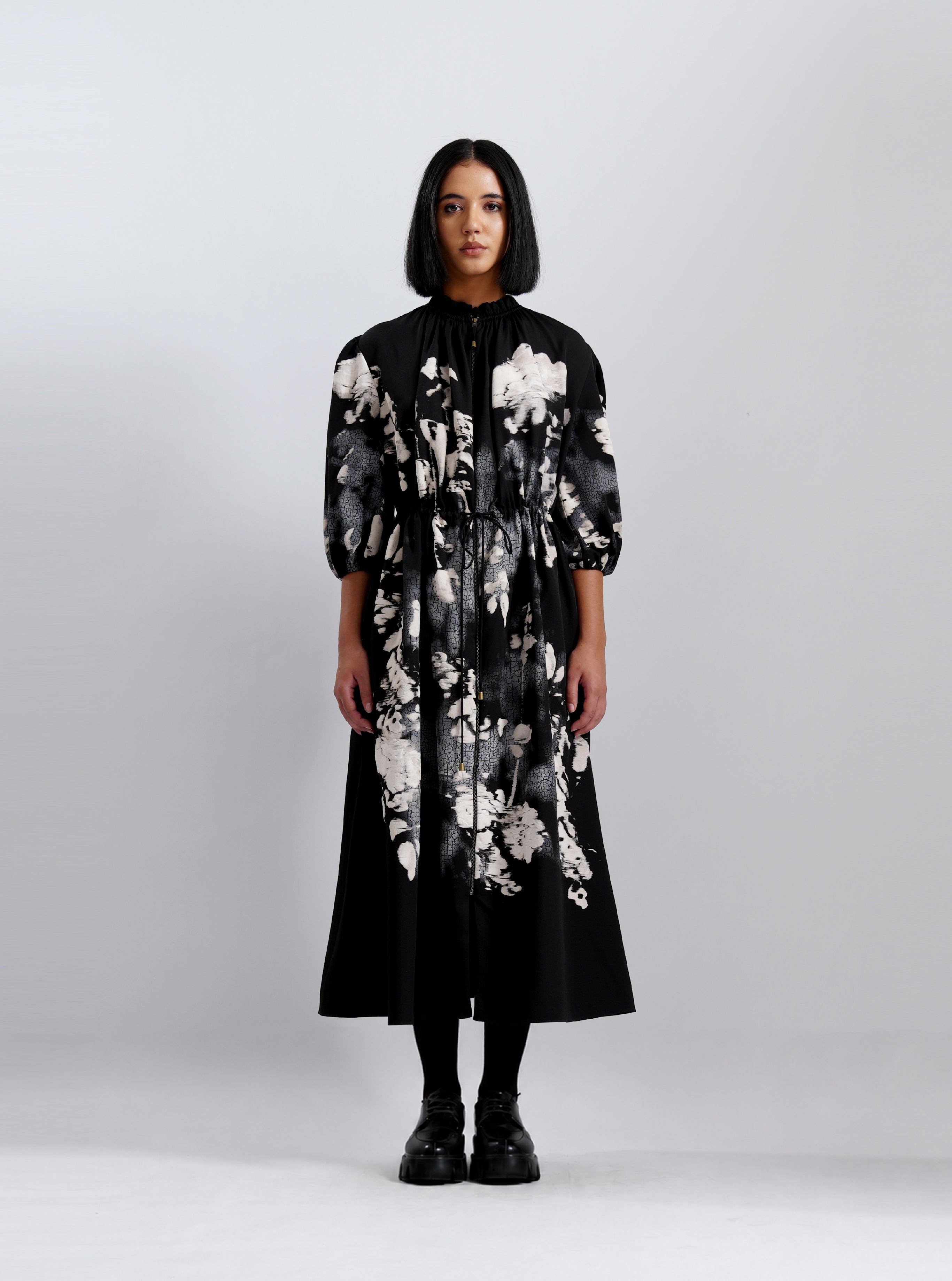 Midnight Bloom Midi Dress