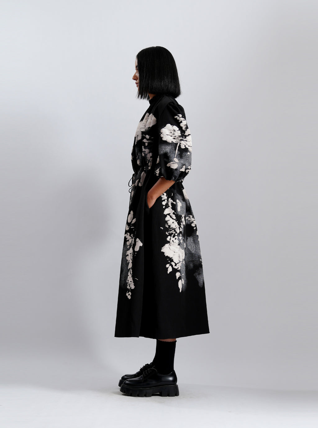 Midnight Bloom Midi Dress