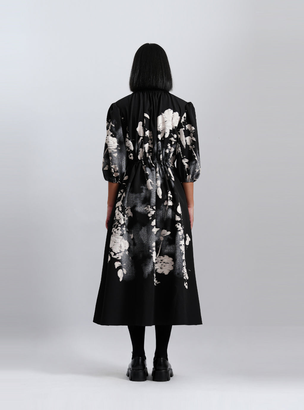 Midnight Bloom Midi Dress