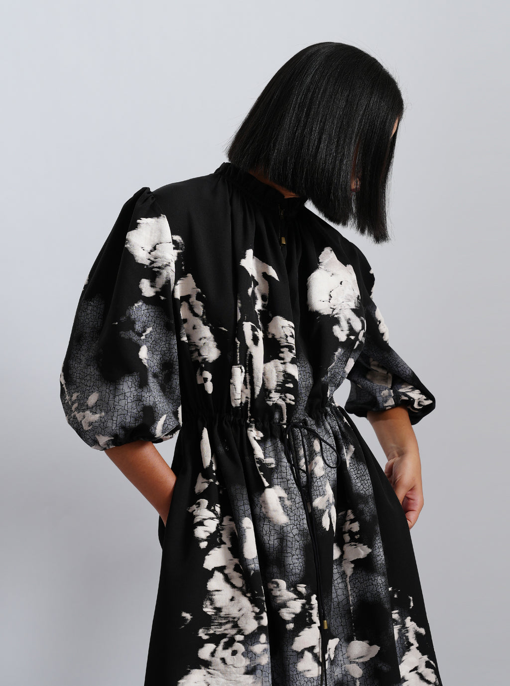 Midnight Bloom Midi Dress