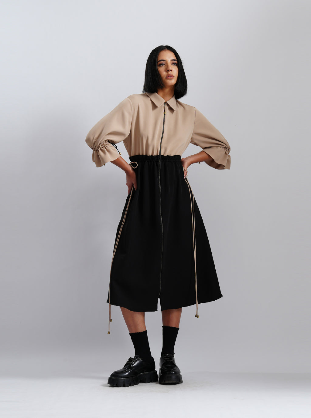 Sand & Noir Shirt Dress