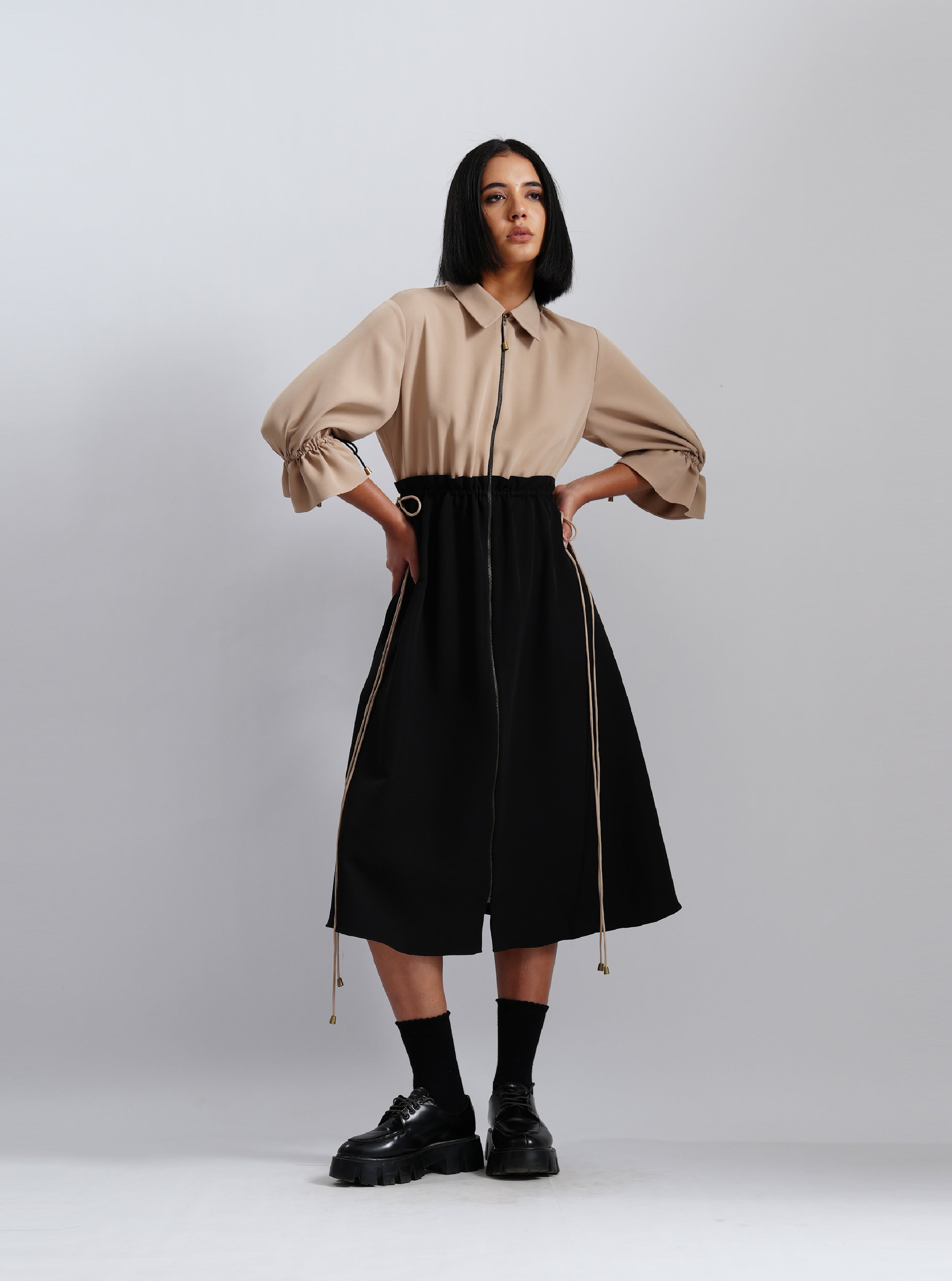 Sand & Noir Shirt Dress